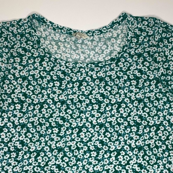 Lucky Brand Lightweight Green Floral Print Scoop Neck T-Shirt Sz XXL - Picture 3 of 5